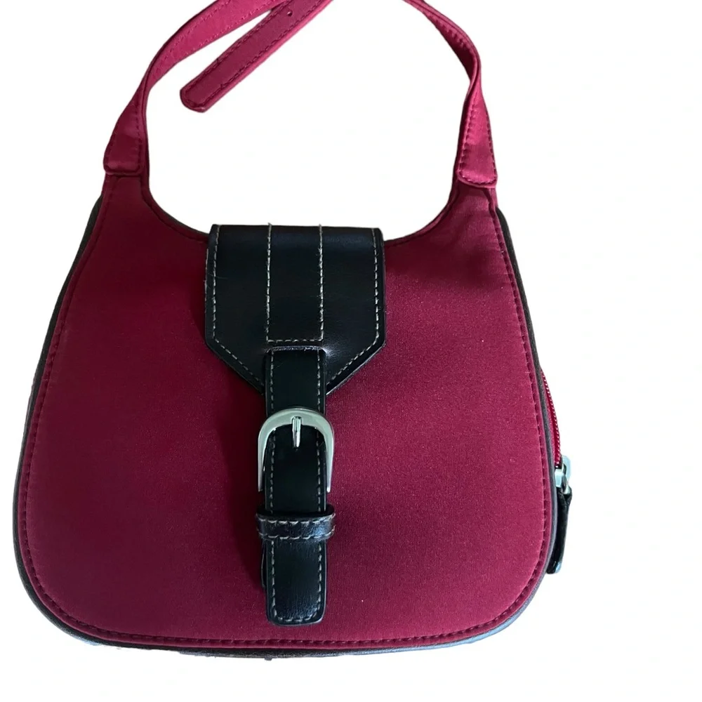 Liz Claiborne crazy horse brown and red wallet‎ crossbody.